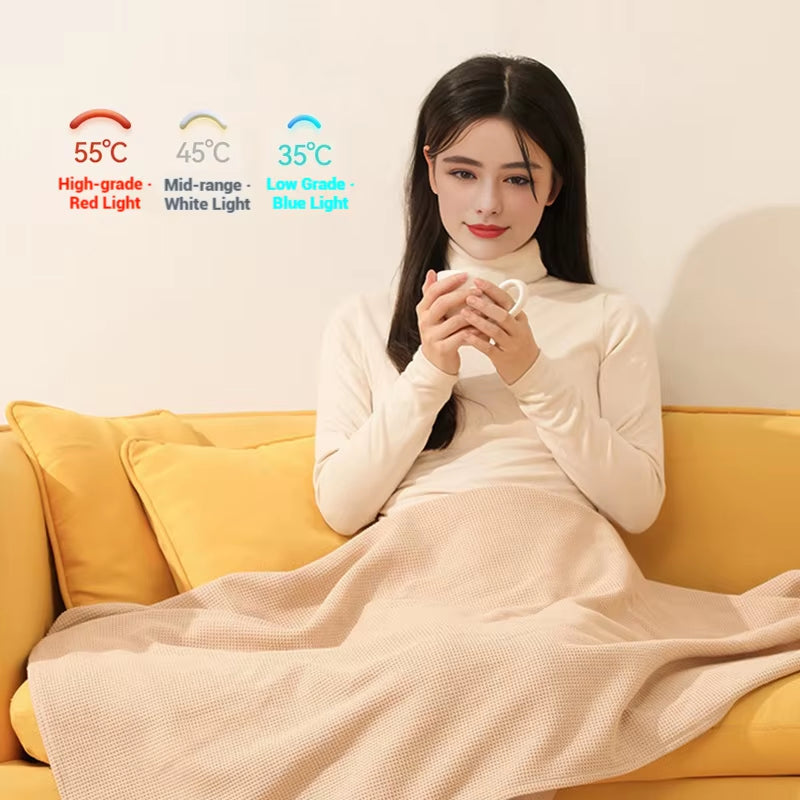 USB Electric Heated Blanket Portable Warm Blanket Washable Car Heating Blanket Winter Home Outdoor Camping Office Warm Blankets