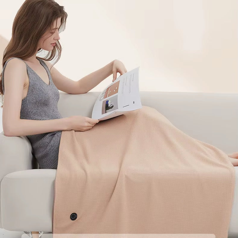 USB Electric Heated Blanket Portable Warm Blanket Washable Car Heating Blanket Winter Home Outdoor Camping Office Warm Blankets